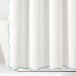 Coastal Chic Scallop Edge Shower Curtain