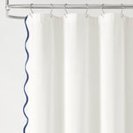 Coastal Chic Scallop Edge Shower Curtain