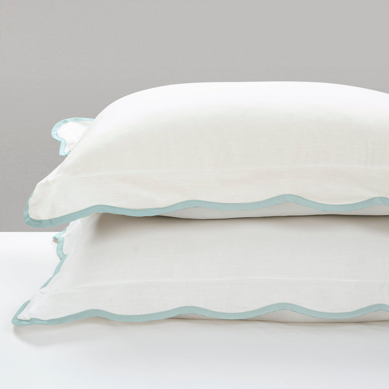 Coastal Chic Scallop Edge 3 Piece Comforter Set