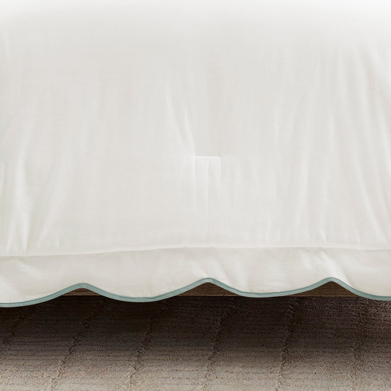 Coastal Chic Scallop Edge 3 Piece Comforter Set