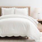 Coastal Chic Scallop Edge 3 Piece Comforter Set