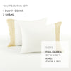 Scalloped Lace Cotton Duvet Cover 3 Piece Set