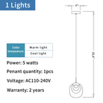 MIRODEMI® Creative LED chandelier for staircase, lobby, bedroom, stairwell