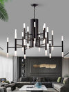 Mirodemi® Gold/Black Postmodern LED Chandelier For Living Room, Lobby, Restaurant