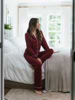 Women's Stretch-Knit Long Sleeve Bamboo Pajama Set