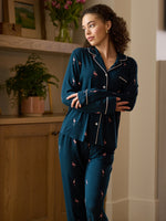 Women's Stretch-Knit Long Sleeve Bamboo Pajama Set