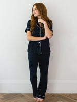 Women's Stretch-Knit Short Sleeve & Pant Bamboo Pajama Set