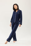 Women's Stretch-Knit Long Sleeve Bamboo Pajama Set