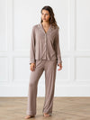 Women's Stretch-Knit Long Sleeve Bamboo Pajama Set