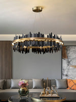 MIRODEMI® Modern Creative Circular Chandelier for Living Room, Dining Room