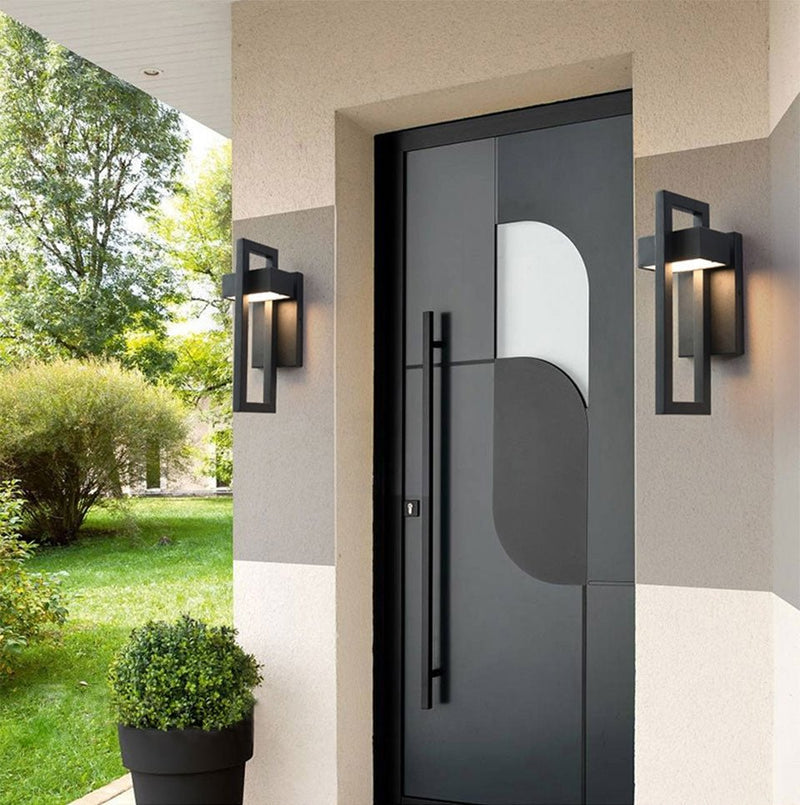 MIRODEMI® Black Retro Vintage Outdoor Waterproof LED Wall Lighting for Garden Porch