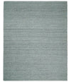 6x9 and 8x10 Solid Gray Wool Blend Felted Chunky Hand Woven Area Rug | DOV5