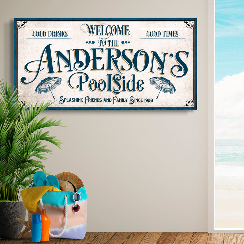 Personalized Poolside Party Sign II