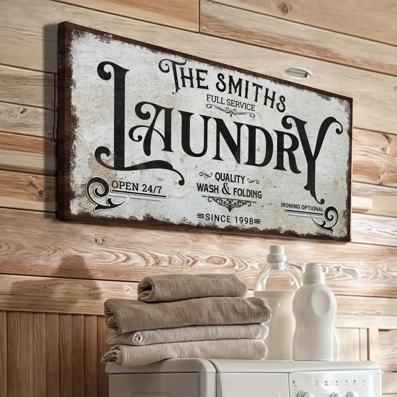 The Laundry Room Sign VII
