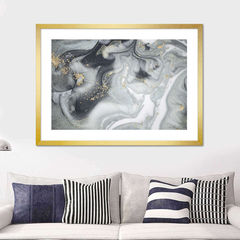 Swirly Fluid Abstract Wall Art