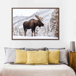 Snowy Moose Wall Art