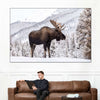 Snowy Moose Wall Art