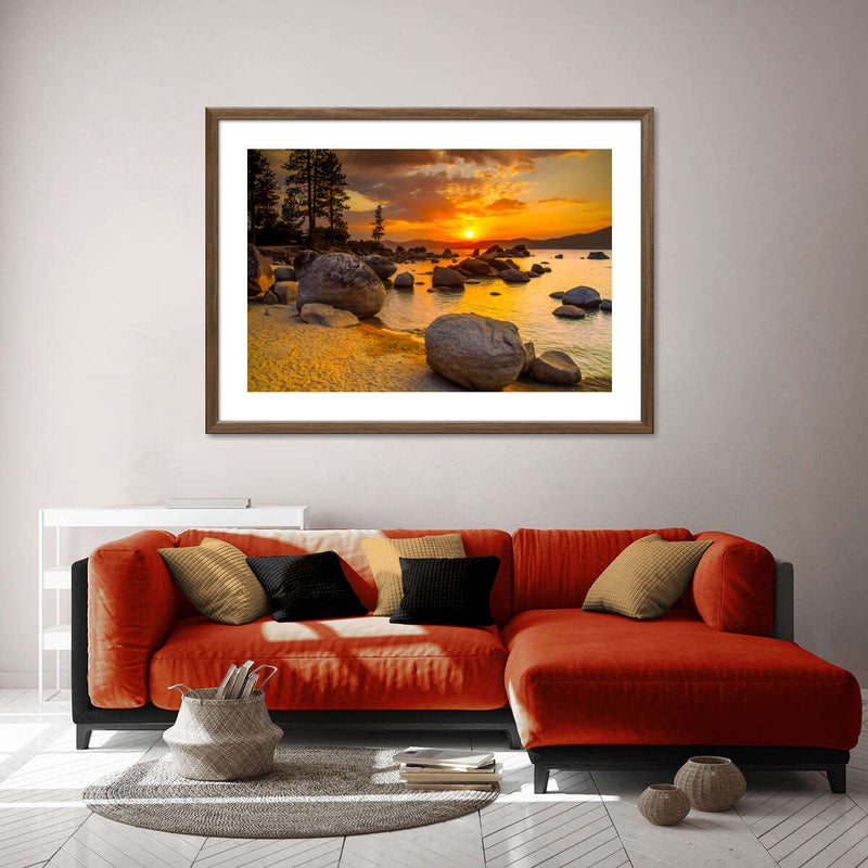 Lake Tahoe Twilight Wall Art