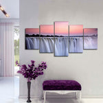 Sunset At Victoria Falls Wall Art