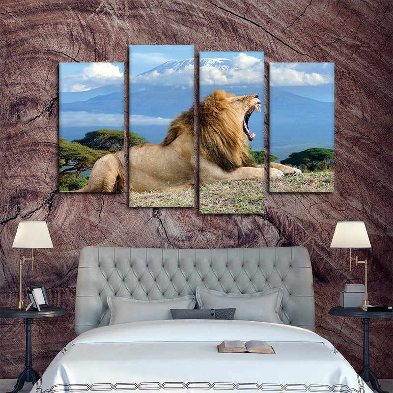 Roaring Safari Lion Wall Art