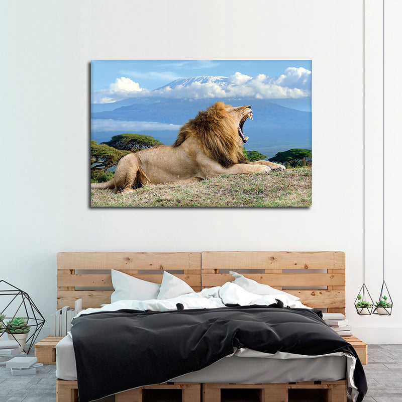 Roaring Safari Lion Wall Art