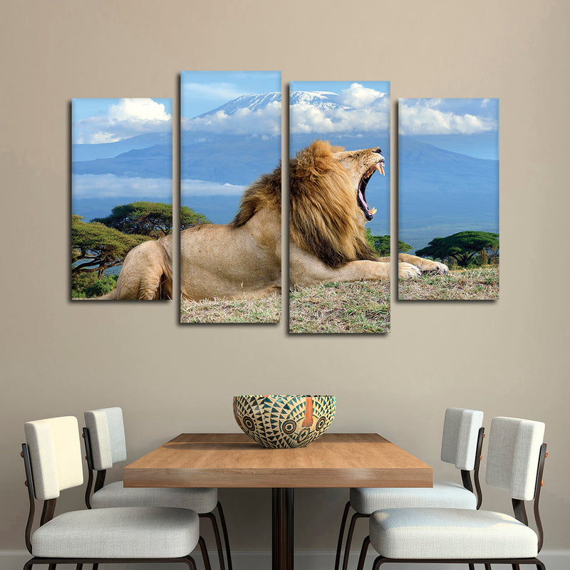 Roaring Safari Lion Wall Art