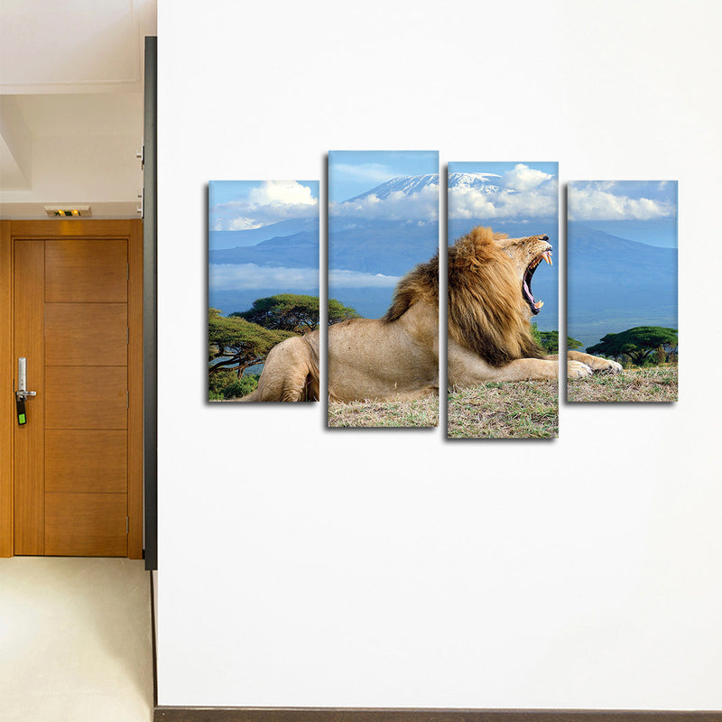 Roaring Safari Lion Wall Art