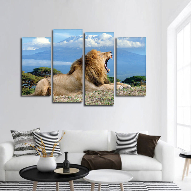 Roaring Safari Lion Wall Art