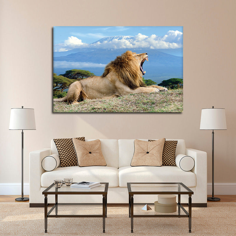 Roaring Safari Lion Wall Art