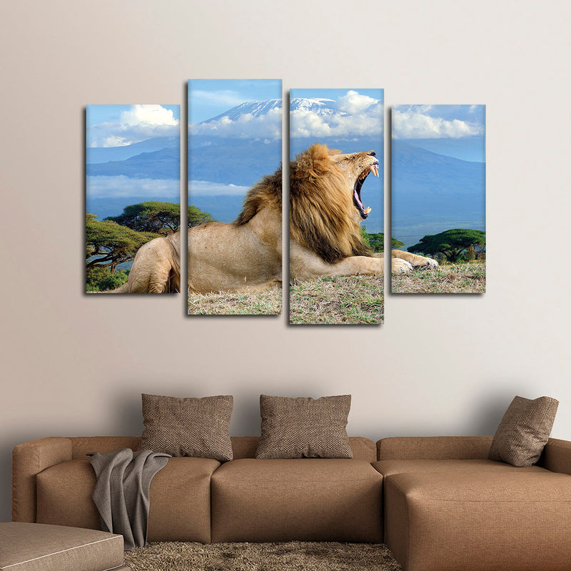 Roaring Safari Lion Wall Art