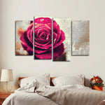 Textured Grunge Rose Wall Art