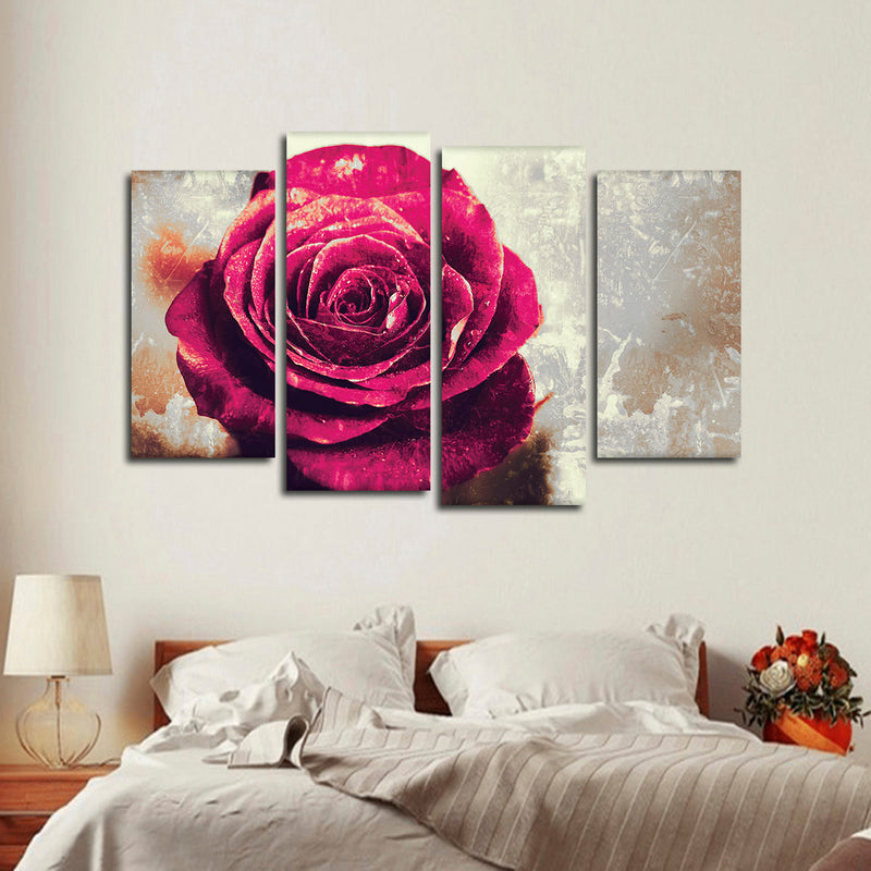 Textured Grunge Rose Wall Art