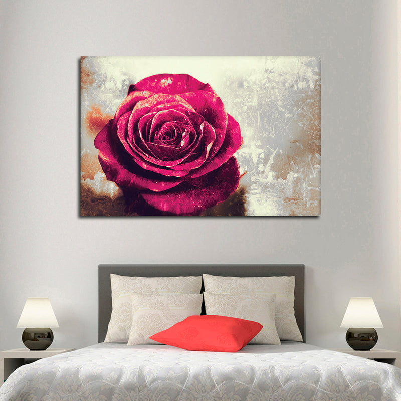Textured Grunge Rose Wall Art