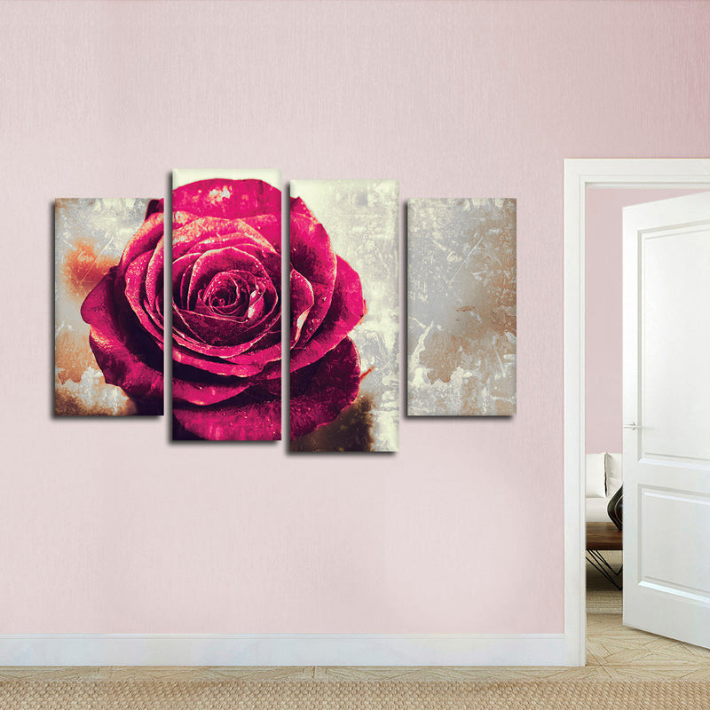 Textured Grunge Rose Wall Art