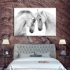 White Horse Couple Wall Art