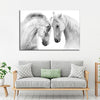White Horse Couple Wall Art