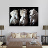 Three White Horses Wall Art