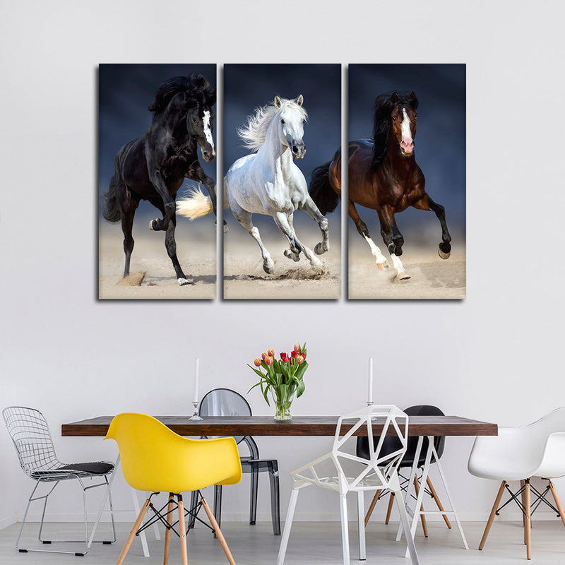 Wild Colorful Horses Wall Art