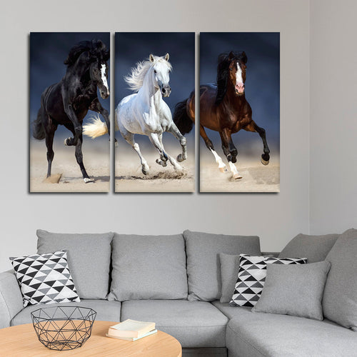 Wild Colorful Horses Wall Art