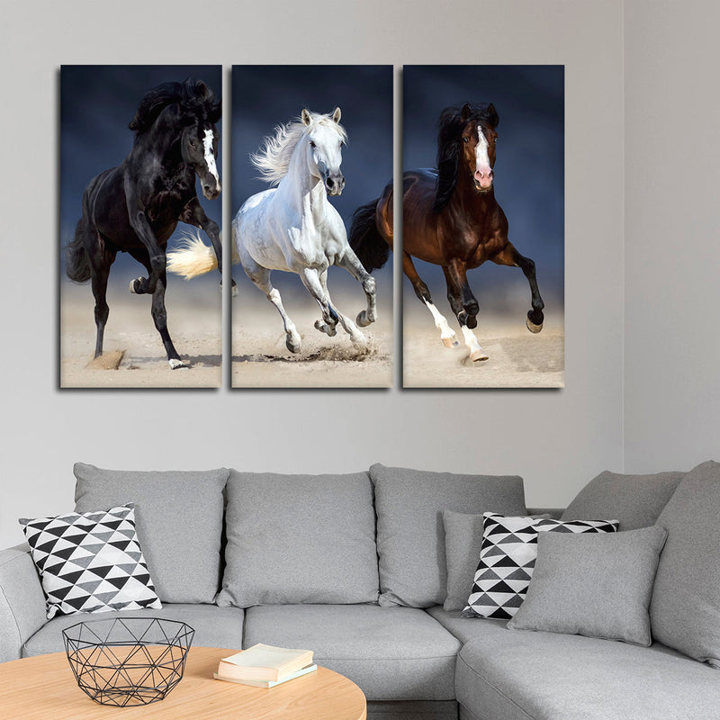 Wild Colorful Horses Wall Art