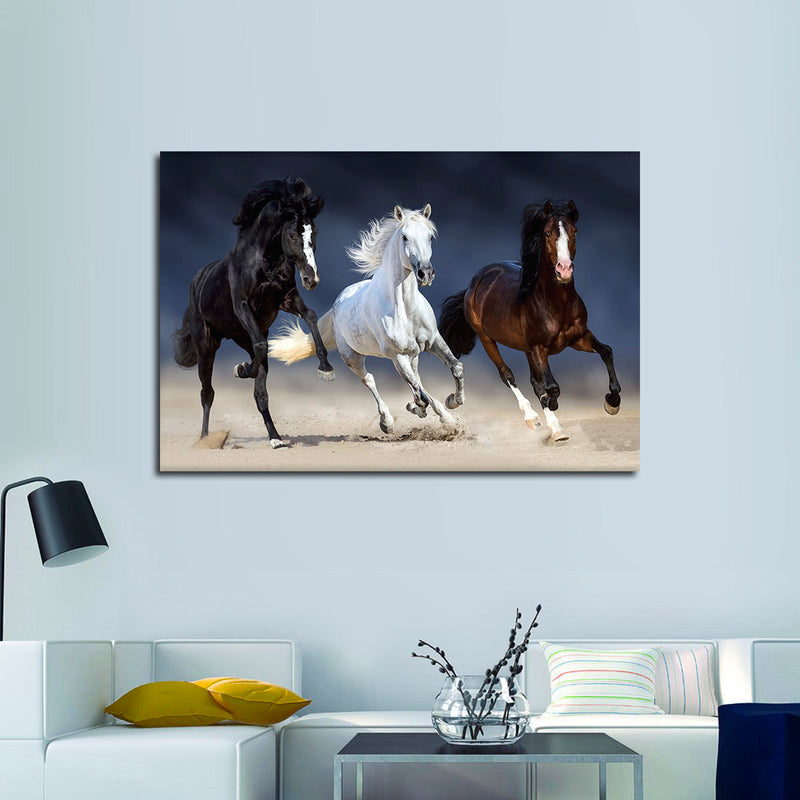 Wild Colorful Horses Wall Art