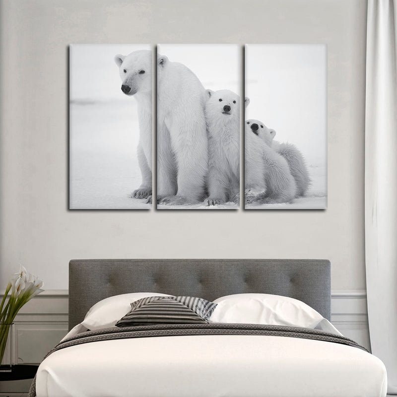 Polar Bear Family Wall Art
