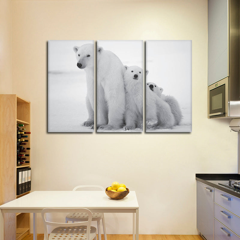 Polar Bear Family Wall Art