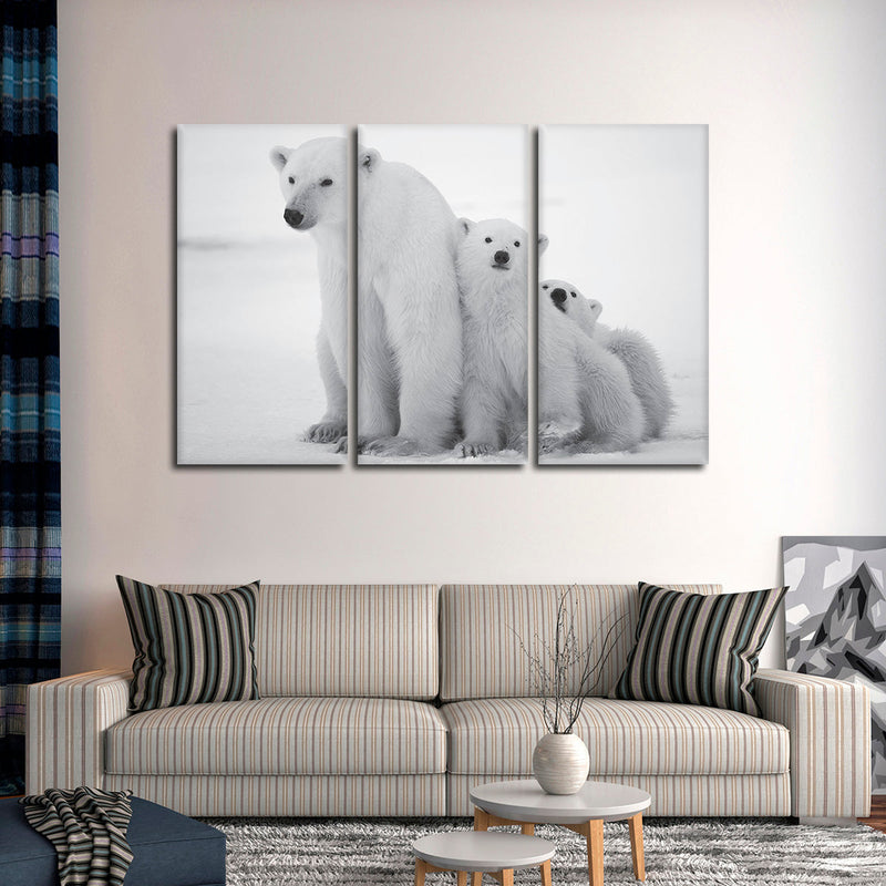 Polar Bear Family Wall Art