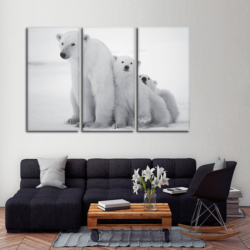 Polar Bear Family Wall Art