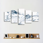 Grey And White Abstract Wall Art