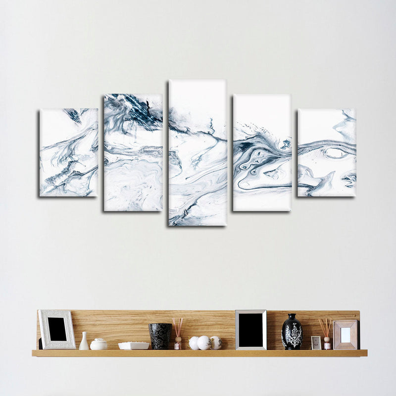 Grey And White Abstract Wall Art