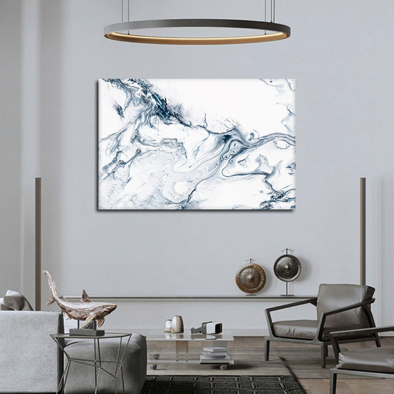 Grey And White Abstract Wall Art