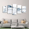 Grey And White Abstract Wall Art