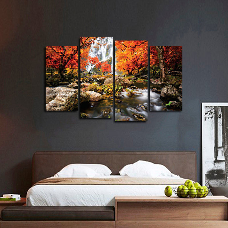 Stunning Autumn Waterfall Wall Art